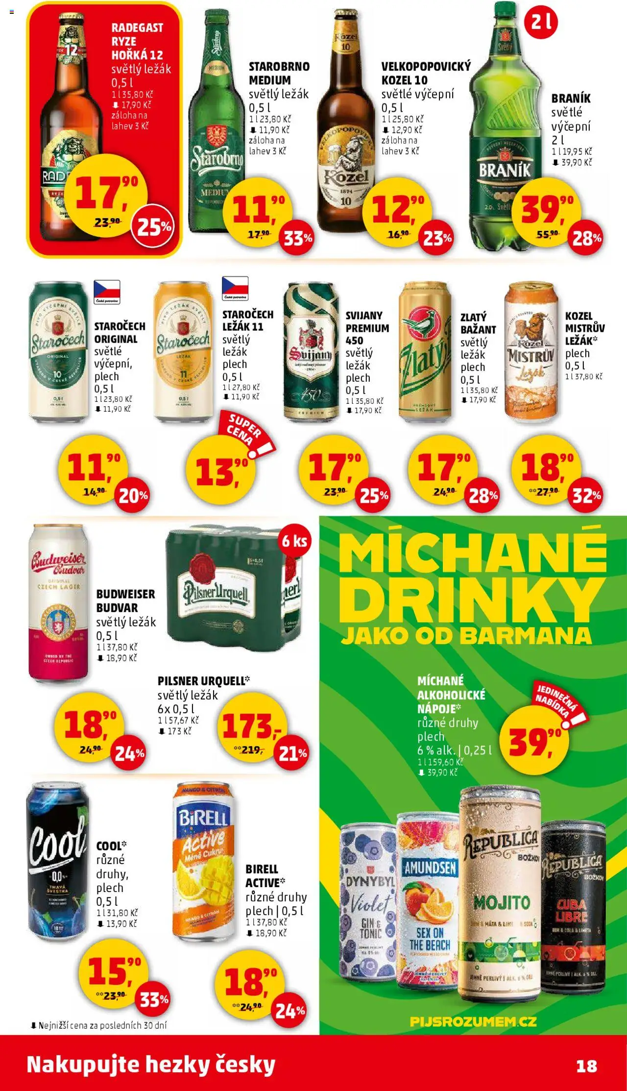 Penny Market leták - Čtvrtečník od 07.08.2025 | Strana: 18 | Produkty: Kozel, Plech, Radegast, Svijany