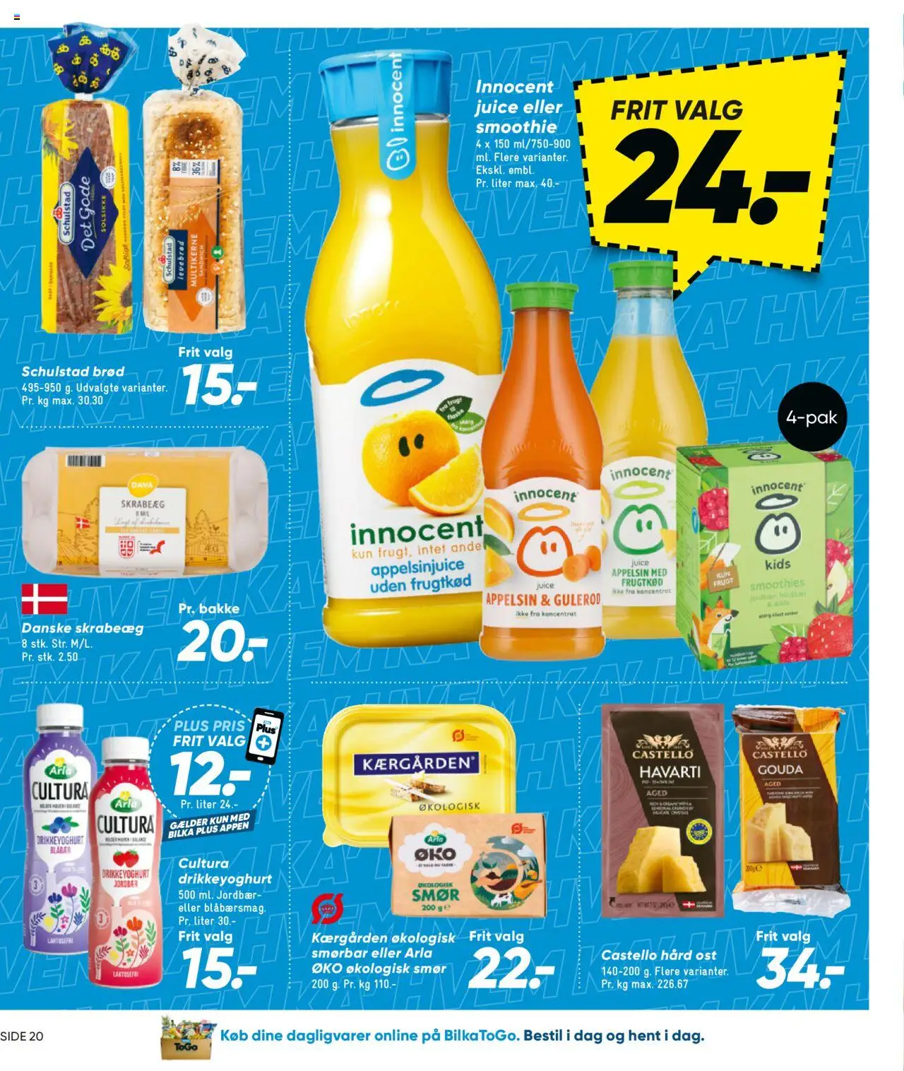 Bilka tilbudsavis – gyldig fra 19.09.2025 | Side: 26 | Produkter: Smør, Juice, Jordbær, Gulerod