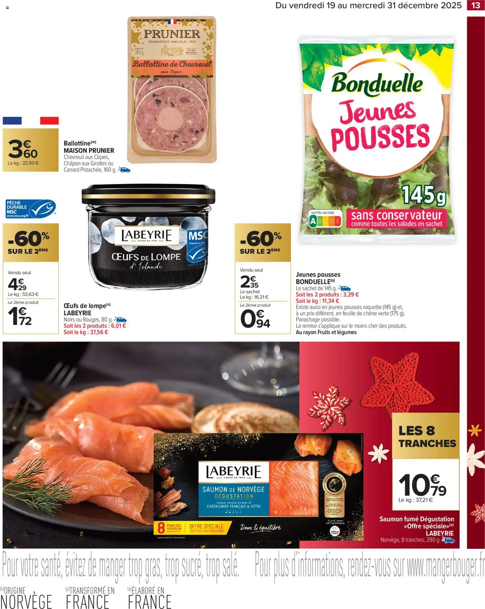 {H1} | Page: 15 | Produits: Chapon, Saumon fumé, Roquette, Saumon