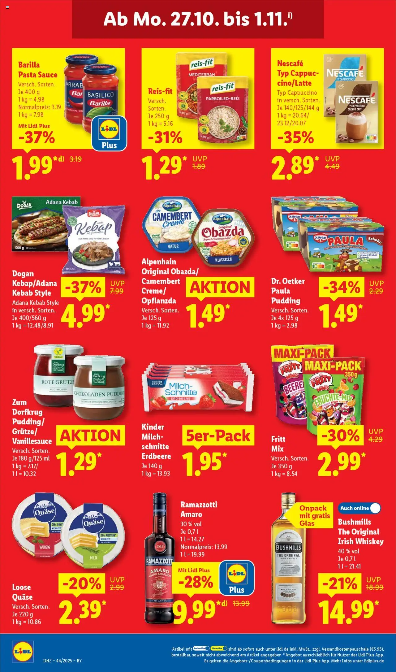 Lidl Prospekt Uffenheim – gültig ab 27.10.2025 | Seite: 26 | Produkte: Nescafe, Milch, Barilla, Creme