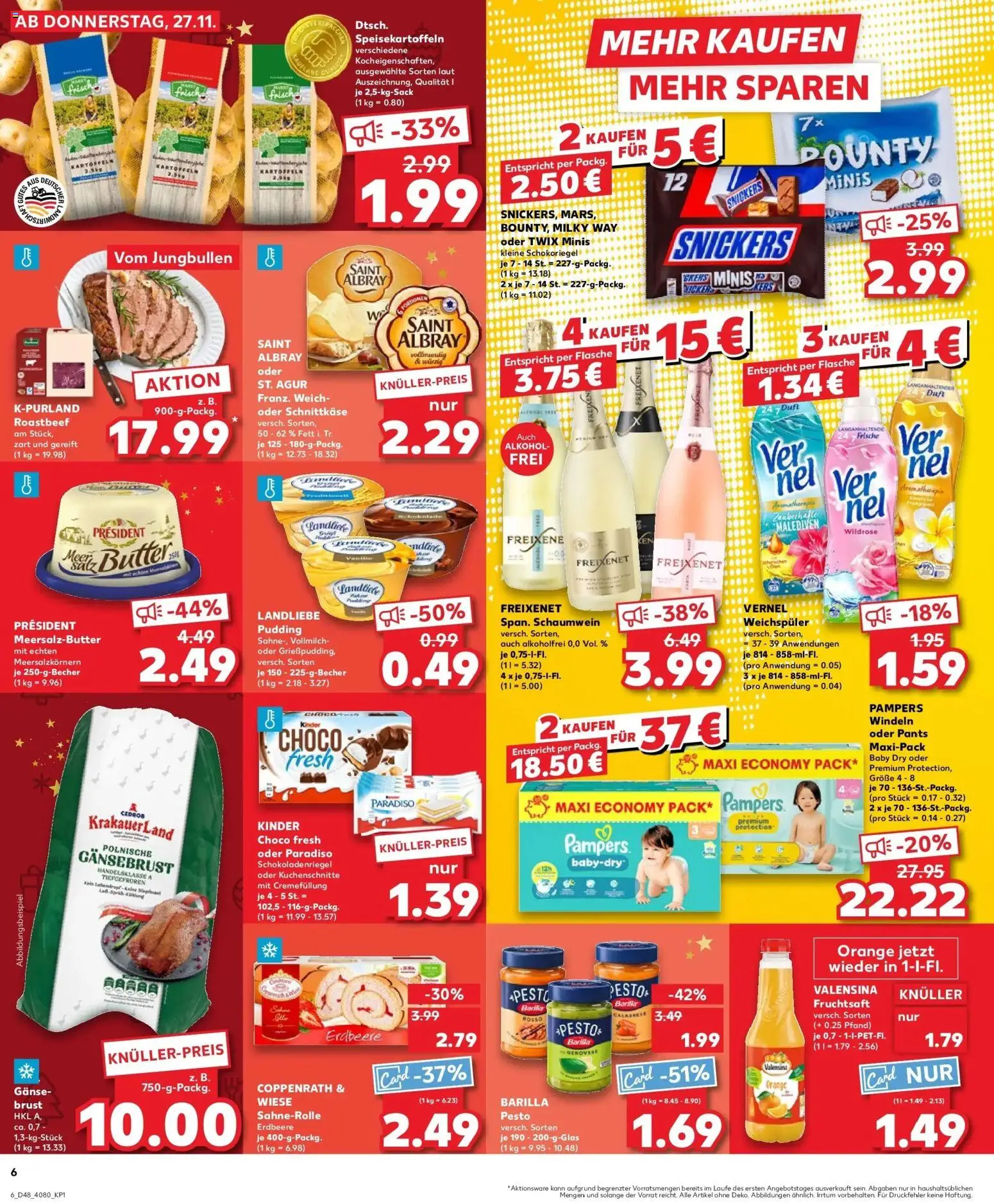 Kaufland prospekt Bietigheim-Bissingen	 – gültig ab 30.11.2025 | Seite: 6 | Produkte: Barilla, Freixenet, Barilla pesto, Pampers