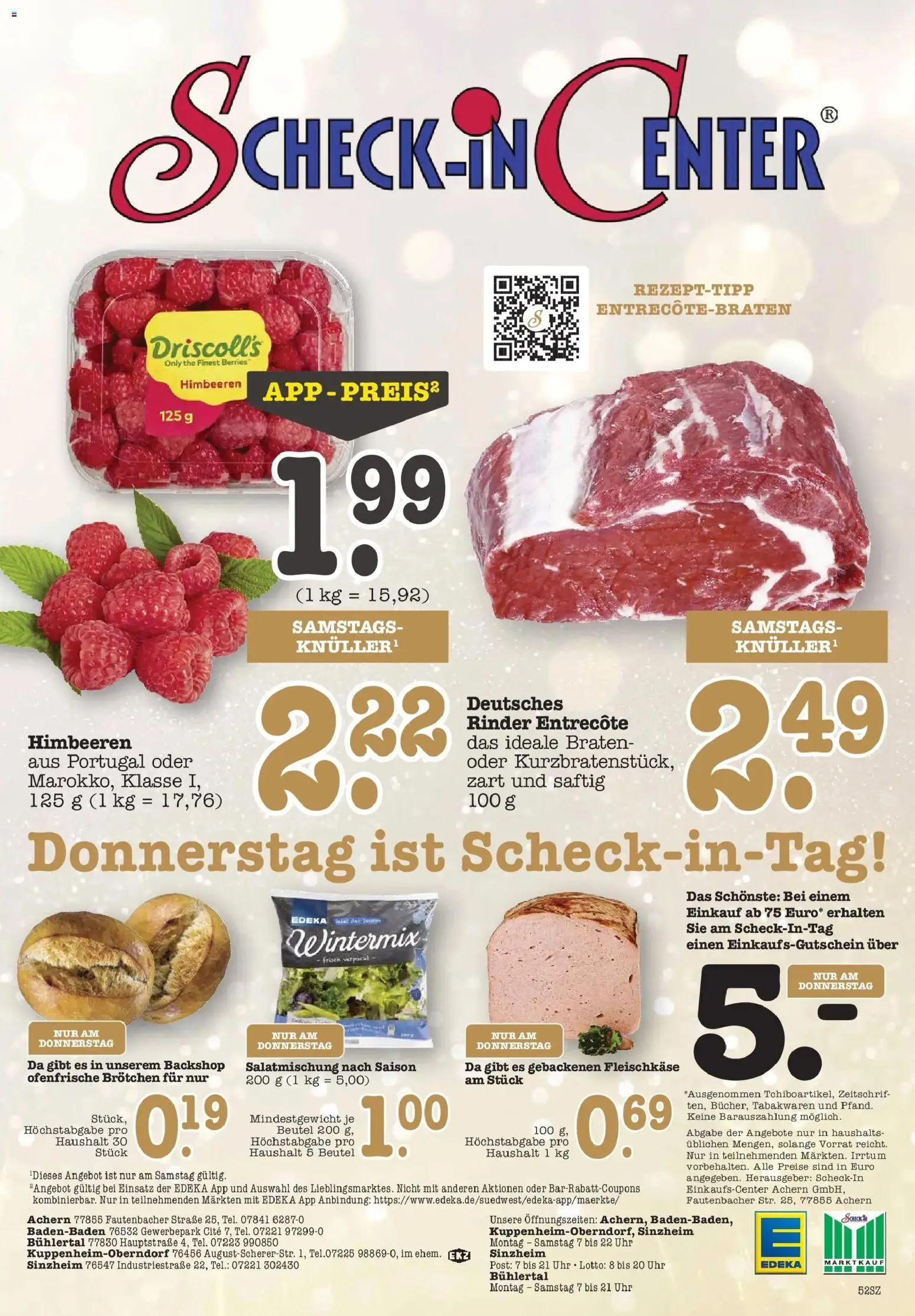 Edeka prospekt Bühlertal	 – gültig ab 15.12.2025 | Seite: 56 | Produkte: Himbeeren, Entrecote, Ofenfrische, Uhr