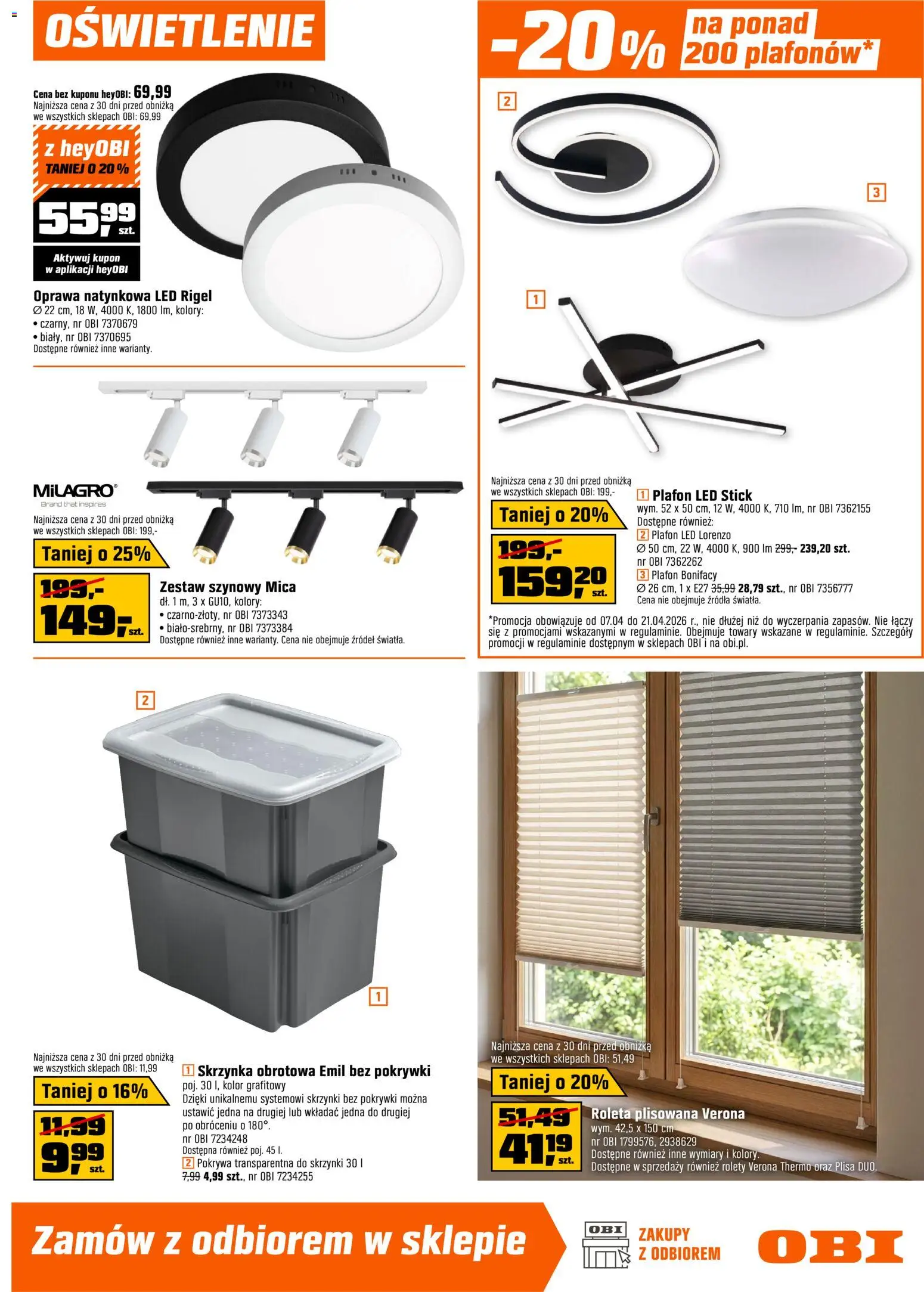 OBI gazetka od 07.04.2026 | Strona: 15 | Produkty: Rolety
