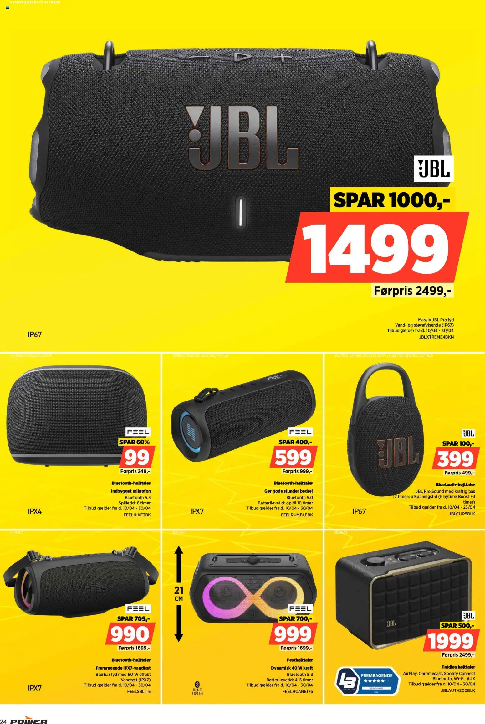 Power tilbudsavis – gyldig fra 10.04.2026 | Side: 24 | Produkter: Lyd, Mikrofon, Højttaler