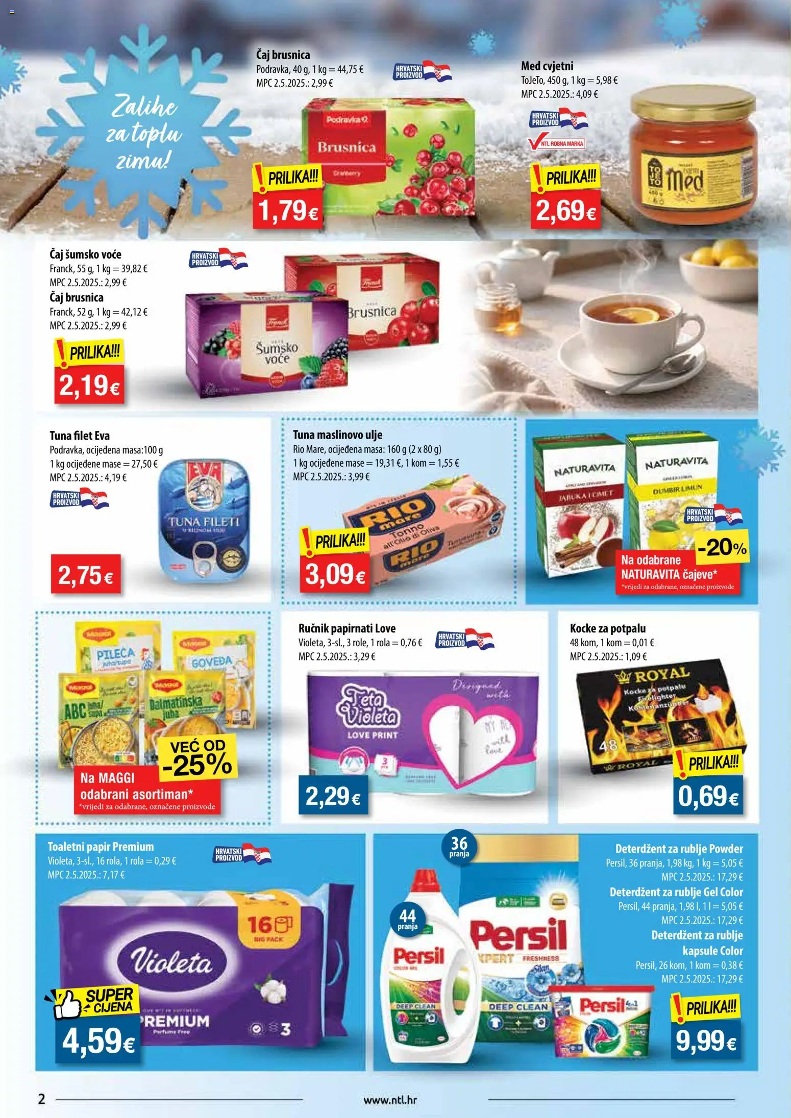 NTL katalog | vrijedi od 28.01.2026 | Stranica: 2 | Proizvodi: Kocke za potpalu, Toaletni papir, Tuna, Persil