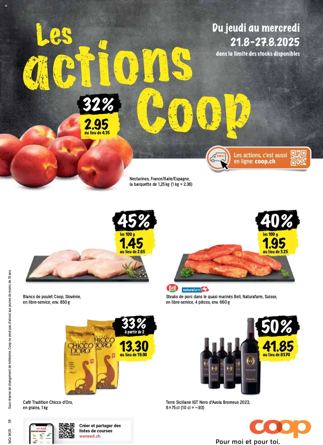 Coop - Les actions de la semaine ab 21.08.2025 | Seite: 1