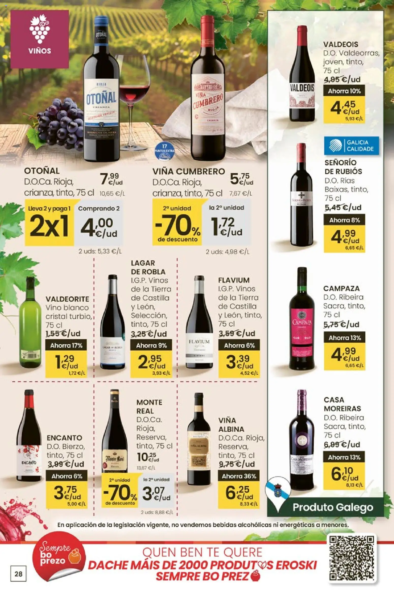 Eroski - Para un xaneiro máis lixeiro │ válido desde el 05.01.2026 | Página: 28 | Productos: Vino, Té