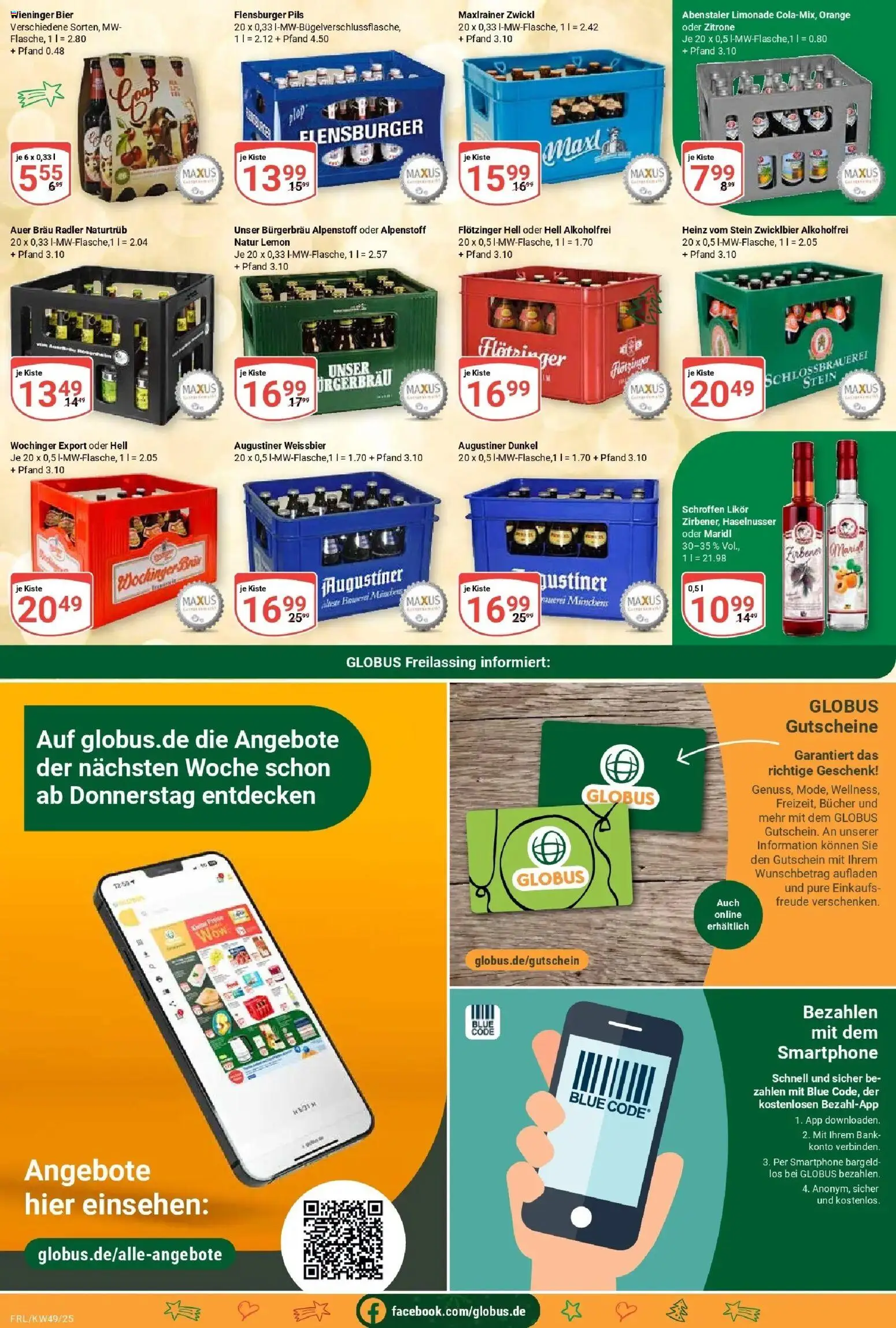 Globus prospekt Freilassing	 – gültig ab 01.12.2025 | Seite: 24 | Produkte: Bier, Weißbier, Likör, Radler