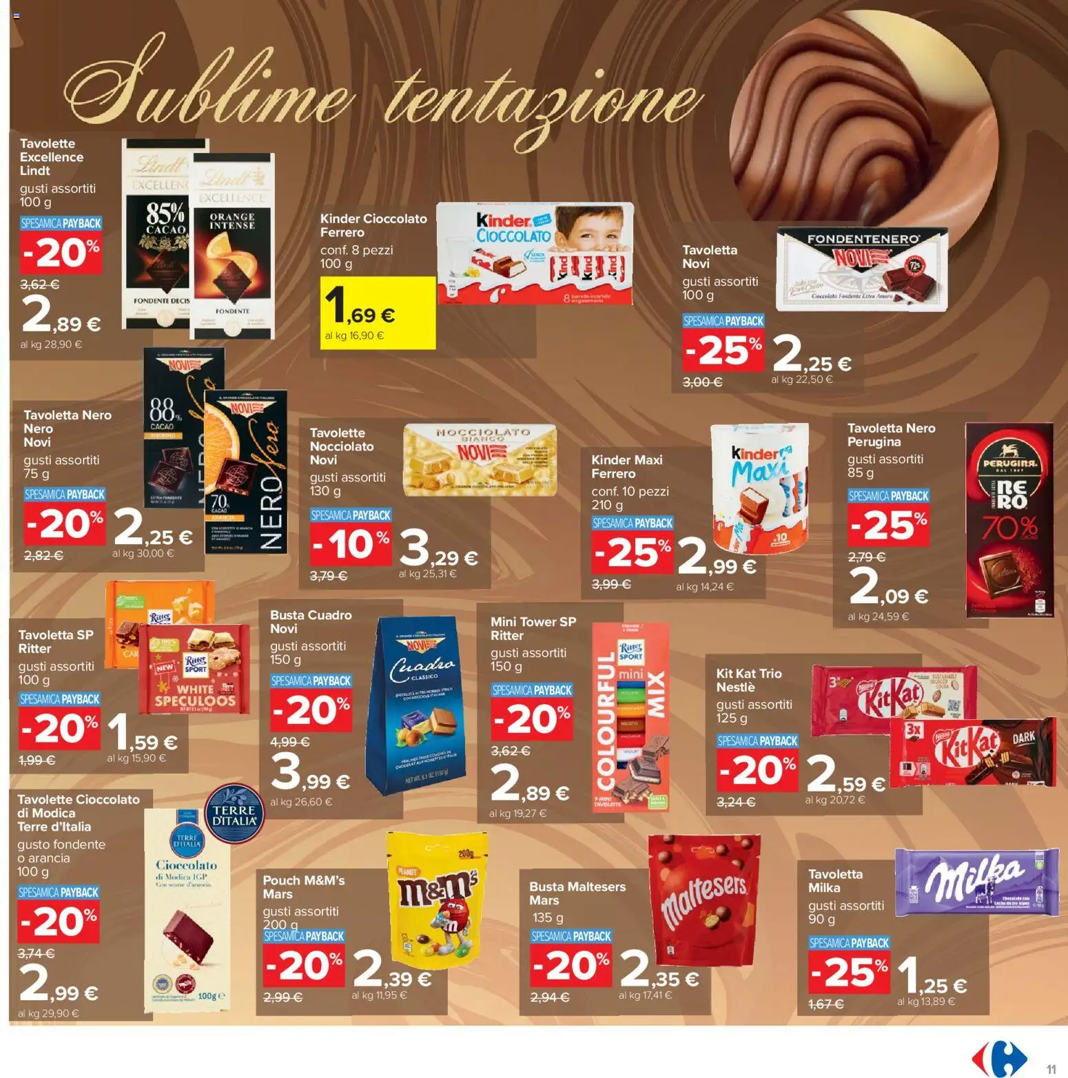 Volantino Carrefour del 27.01.2026 | Pagina: 11 | Prodotti: Cioccolato, Arancia, Cacao