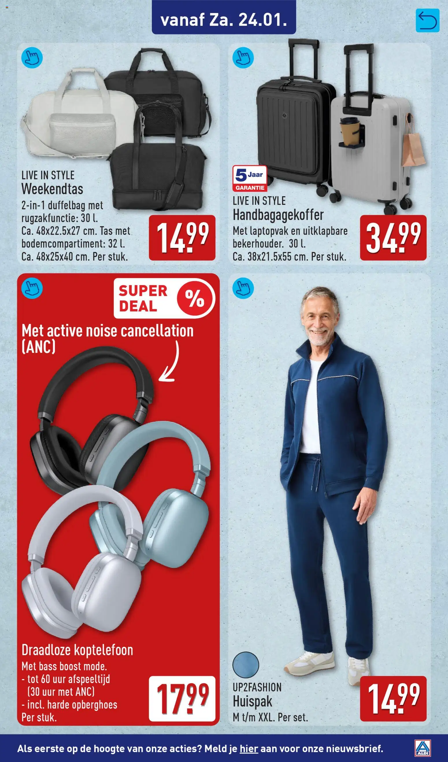 {H1} | Pagina: 43 | Producten: Tas, Koptelefoon, Boost