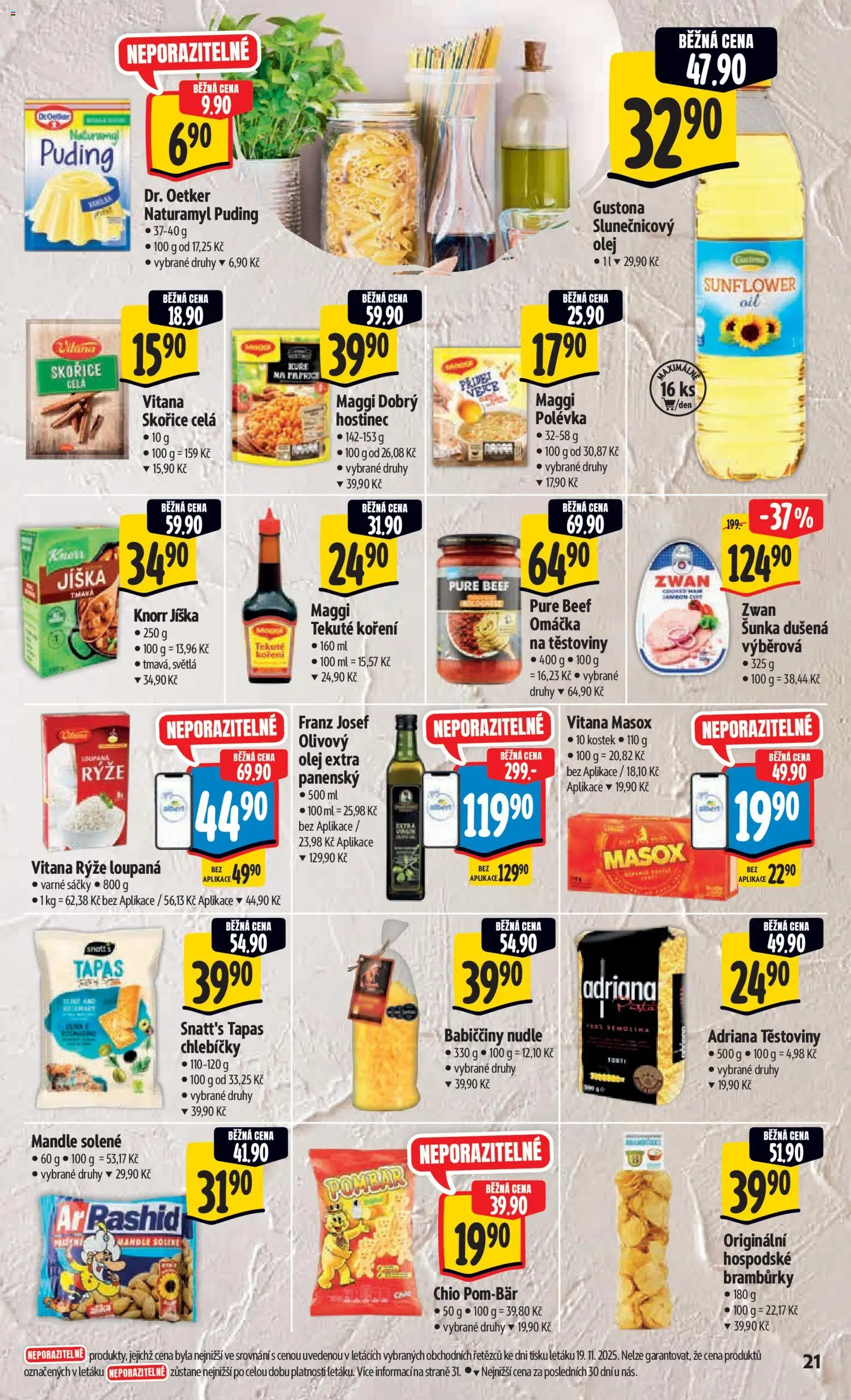 Albert leták - Hypermarket od 26.11.2025 | Strana: 31 | Produkty: Jíška, Tapas, Olej, Nudle