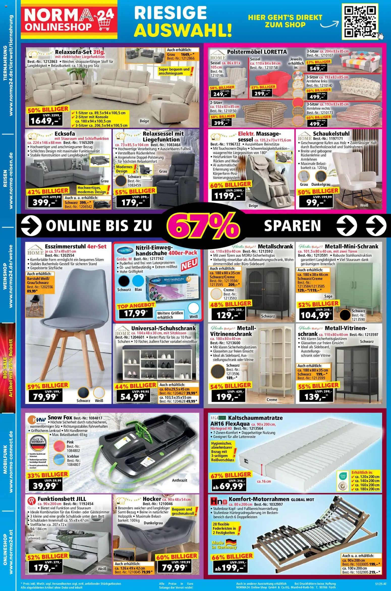 Norma Online shop gültig ab 14.12.2025 | Seite: 2 | Produkte: Bett, Lattenrost, Sessel, Öl