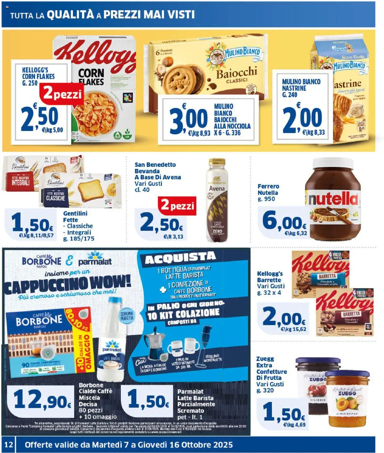 Volantino SIGMA del 07.10.2025 | Pagina: 12 | Prodotti: Caffè, Frutta, Latte, Barretta
