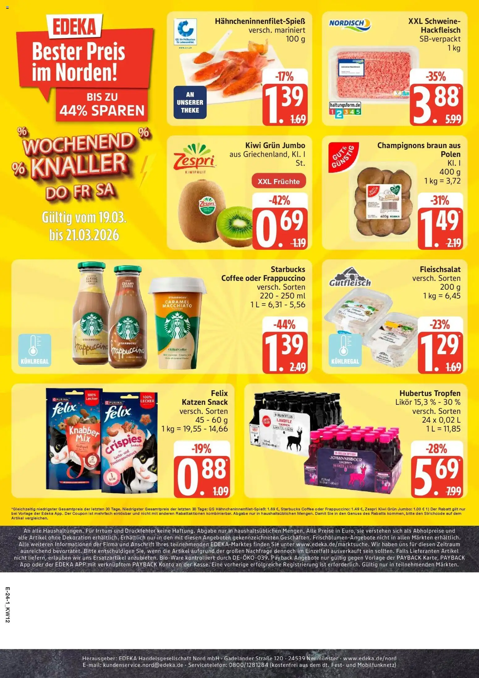 Angebote – gültig ab 16.03.2026 | Seite: 28 | Produkte: Theke, Likör, Starbucks, Kiwi