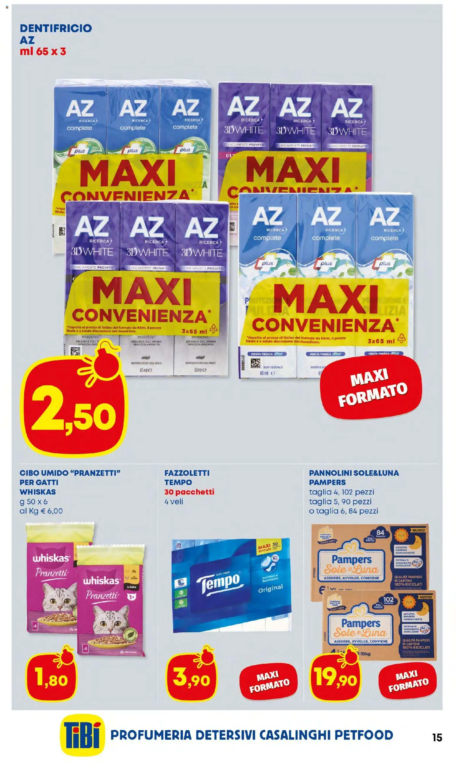 Volantino Panorama del 15.01.2026 | Pagina: 15 | Prodotti: Pannolini, Fazzoletti, Salsa, Menta