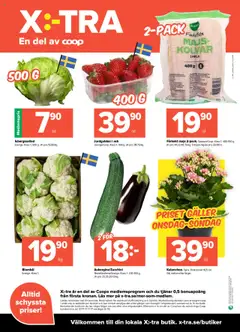 Coop X:-TRA reklamblad aktuell från 28.07.2025 | Sida: 4 | Produkter: Galler, Isbergssallad, Jordgubbar, Majs