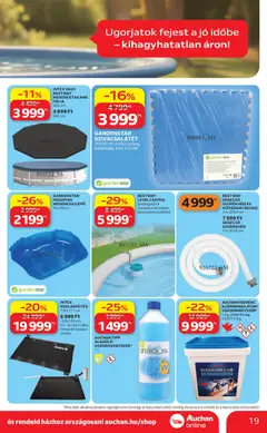 Auchan Kertészet és Szabadidő - amely érvényes a következő dátumtól: 16.04.2026 | Oldal: 19 | Termékek: Medence