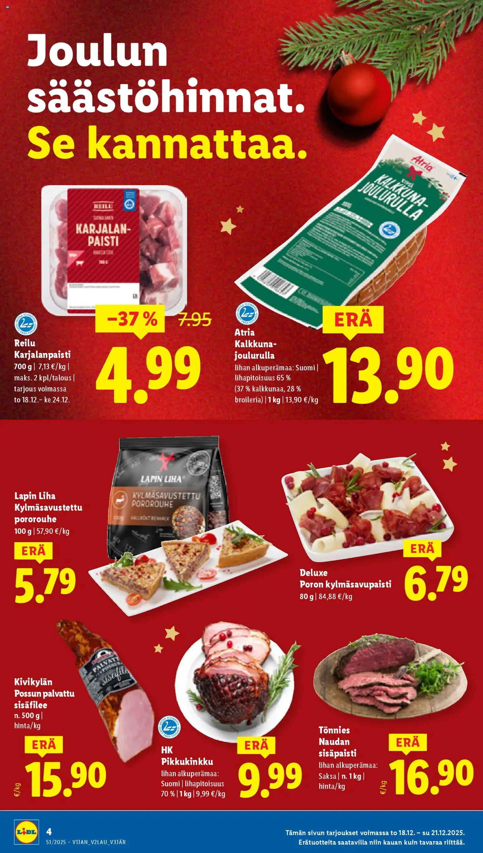 Lidl tarjoukset - Helsinki – voimassa 18.12.2025 alkaen | Sivu: 4