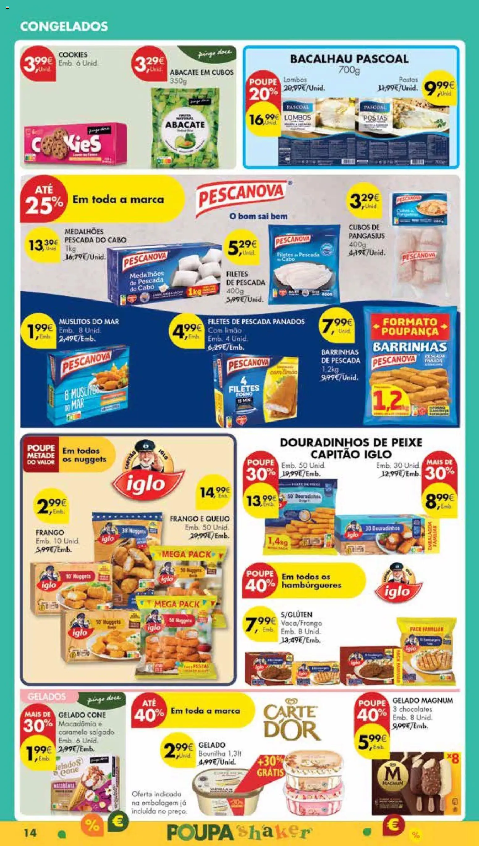 Pingo Doce Poupe Esta Semana Madeira │ válido de 25.11.2025 | Página: 14 | Produtos: Pescada, Pescada do cabo, Gelado, Nuggets