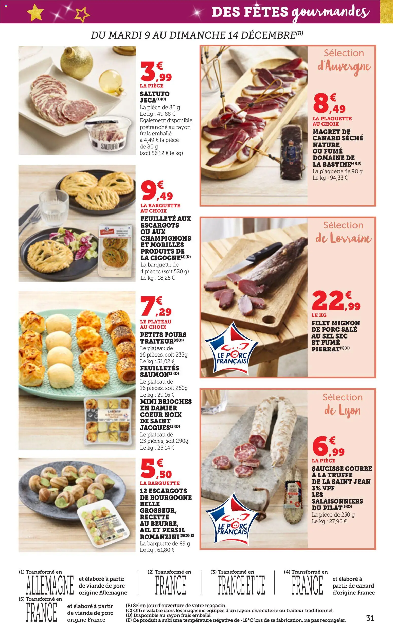 {H1} | Page: 31 | Produits: Plateau, Sel, Viande, Porc