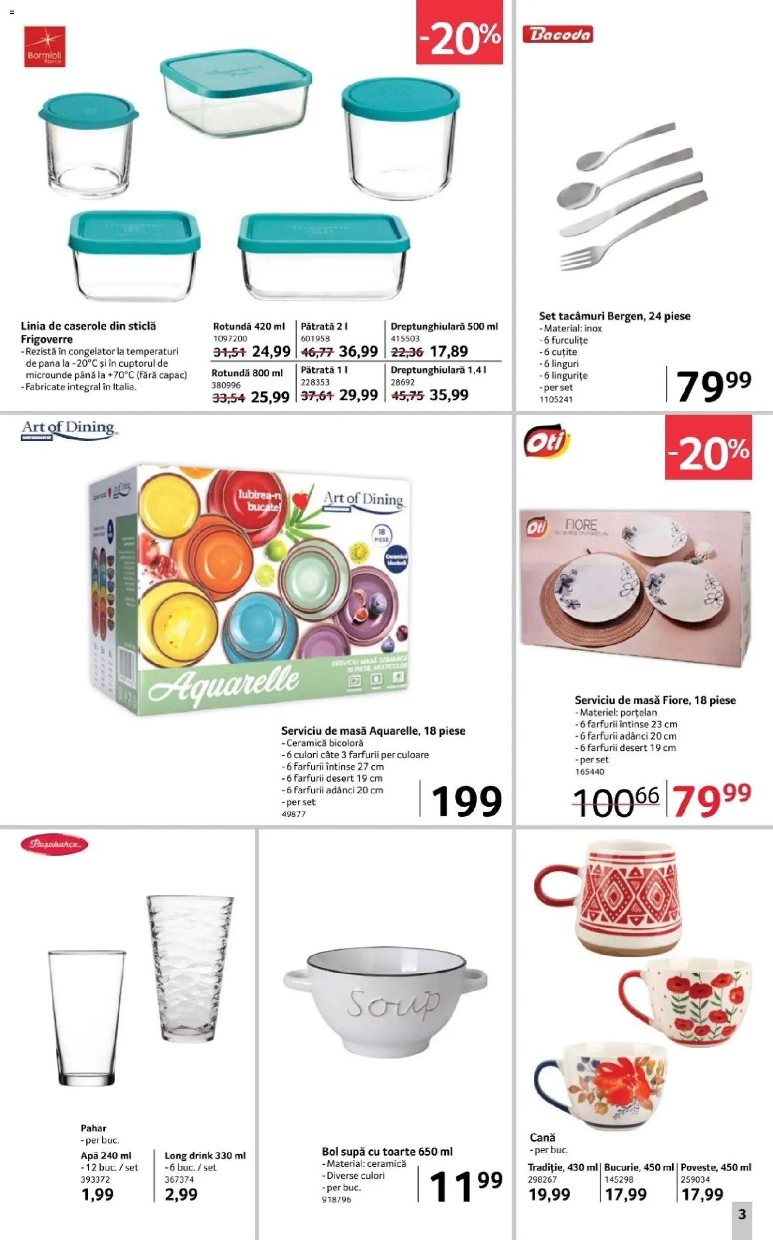 Noul catalog Selgros – valabil de la 31.10.2025 | Pagină: 3 | Produse: Congelator, Caserole, Linguri, Apă