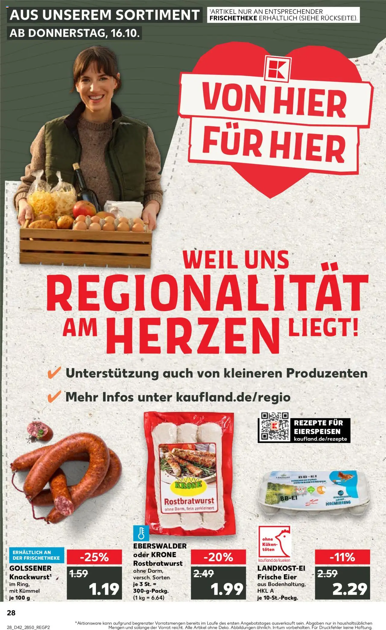Kaufland prospekt Potsdam	 – gültig ab 16.10.2025 | Seite: 28 | Produkte: Eier