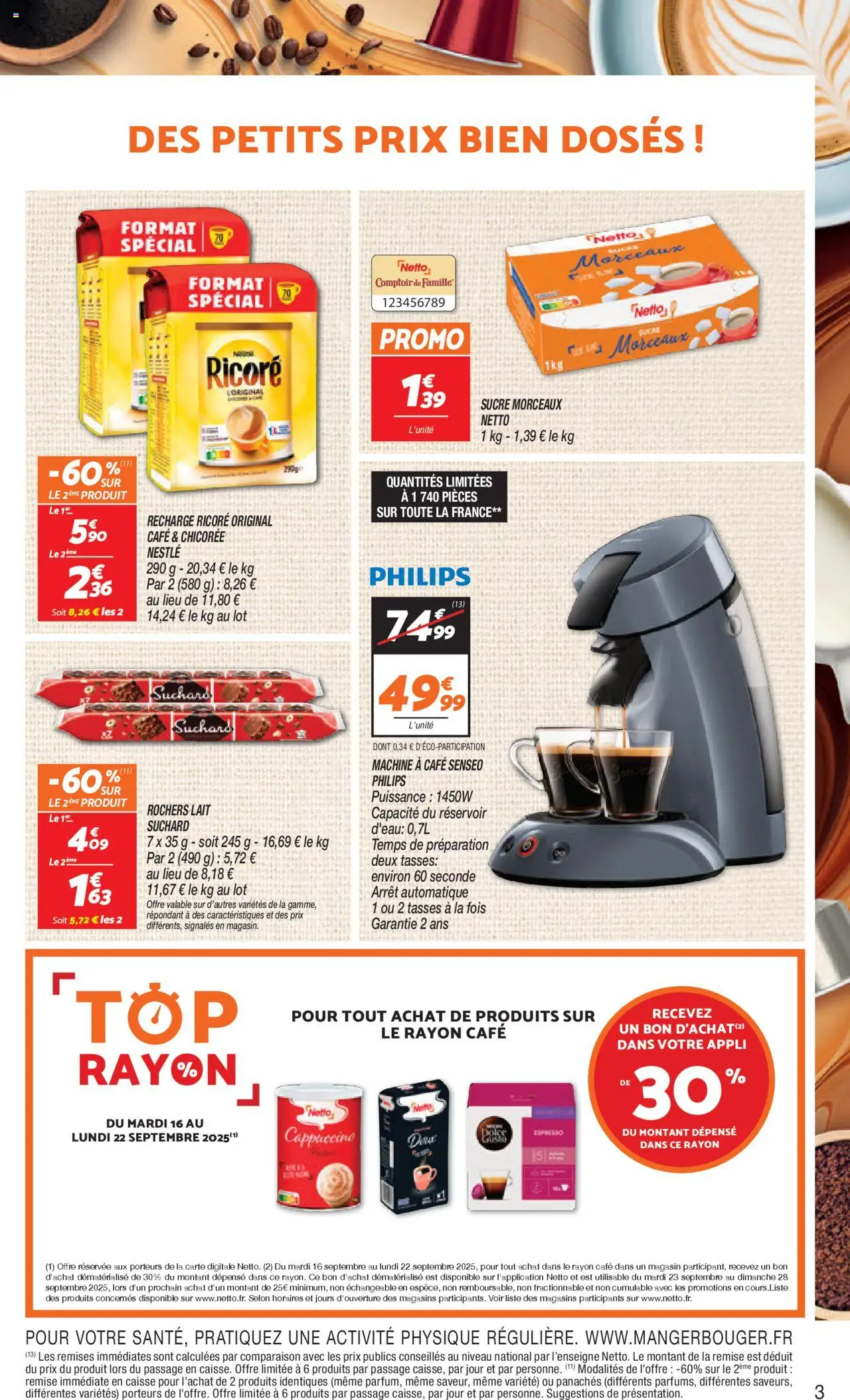  | Page: 3 | Produits: Machine à café, Ricoré, Recharge Ricoré, Tasses