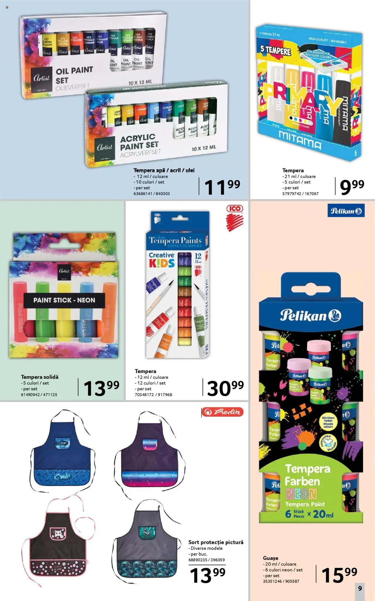 Catalog Selgros - Școala  – valabil de la 08.08.2025 | Pagină: 9 | Produse: Șort, Ulei, Apă