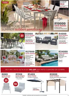 House and Home specials catalogue – valid from 20.10.2025 | Page: 5 | Products: Cushion, Umbrella, Bag, Table