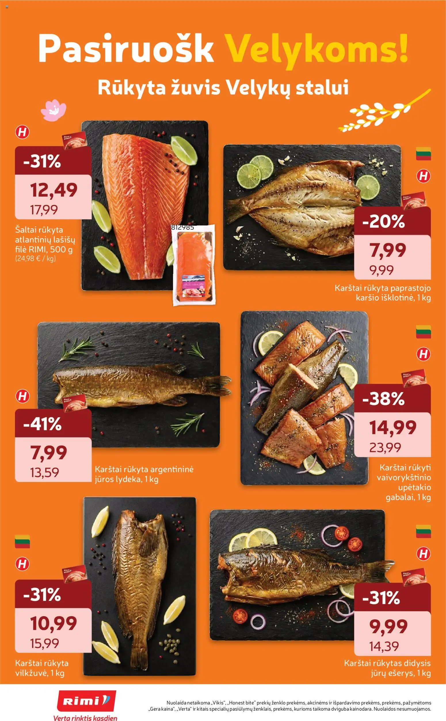 Rimi akcijos nuo 24.03.2026 | Puslapis: 4 | Prekių: Žuvis