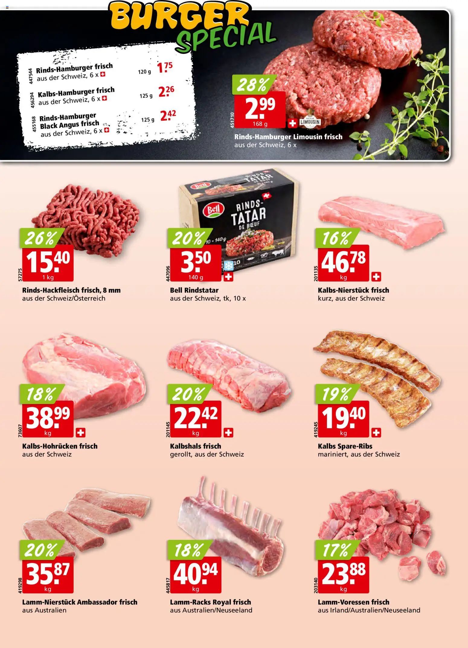 Aligro aktionen Schlieren, Gossau SG, Frauenfeld, Rapperswil-Jona, Sargans, Bern – gültig ab 04.05.2026 | Seite: 8 | Produkte: Burger