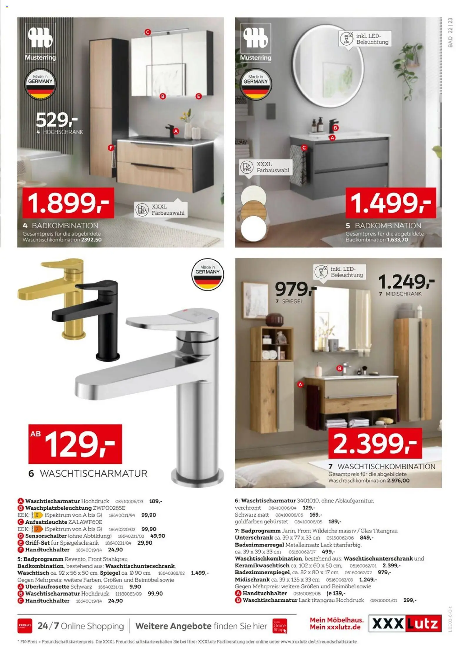 XXXL Lutz Badzimmertesterinnen und -tester gesucht – gültig ab 08.03.2026 | Seite: 23 | Produkte: Handtuchhalter, Waschtisch, Unterschrank, Midischrank