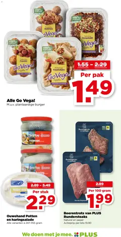 Boerentrots van PLUS Rundersteaks, Naturel en peper Actieprijs per kilo 19.90 - Voorbeeld van een folder van Plus, geldig van 27.12.2025 | Pagina: 26