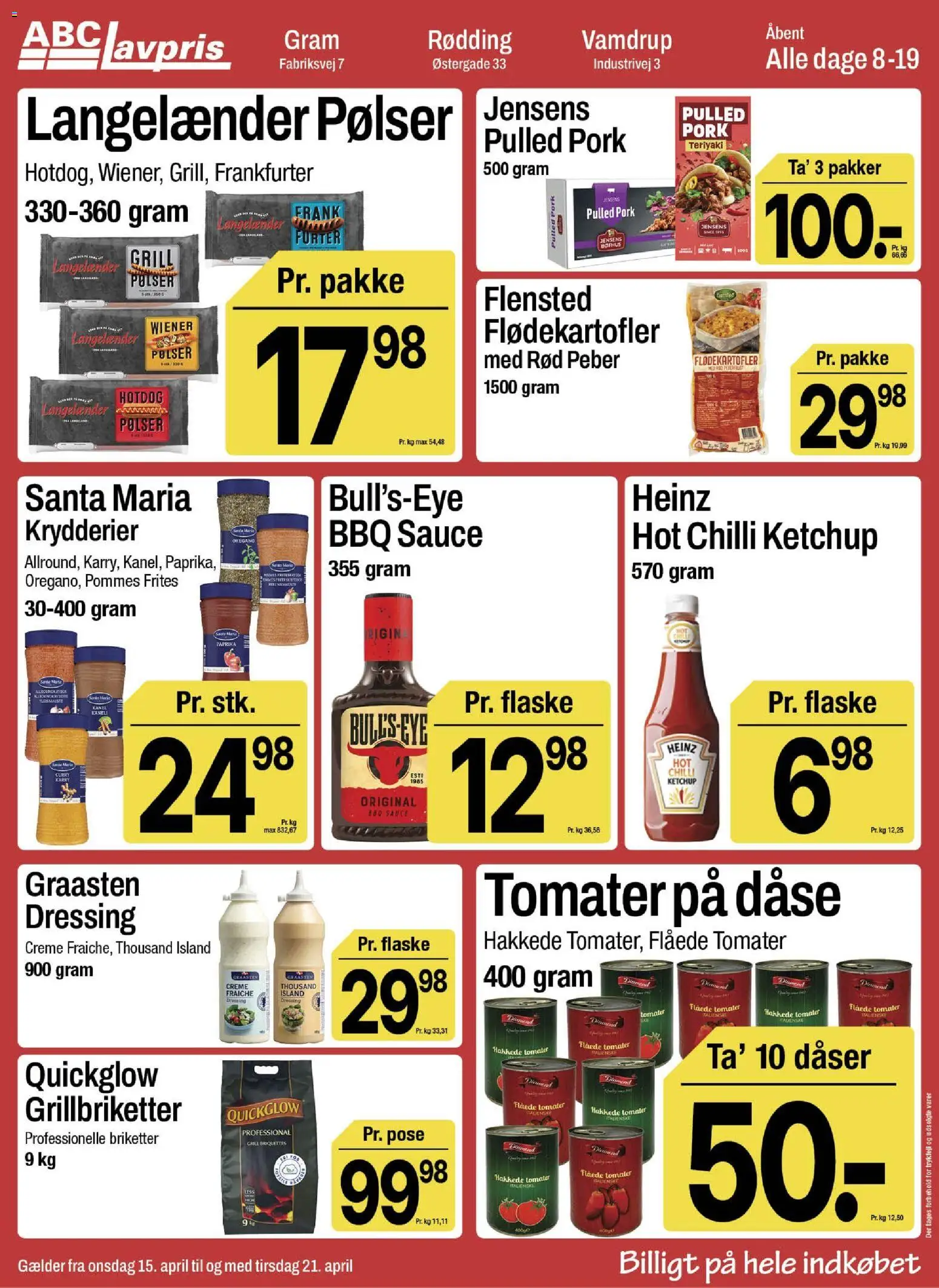 Abc Lavpris tilbudsavis – gyldig fra 15.04.2026 | Side: 2 | Produkter: Karry, Kanel, Ketchup, Paprika