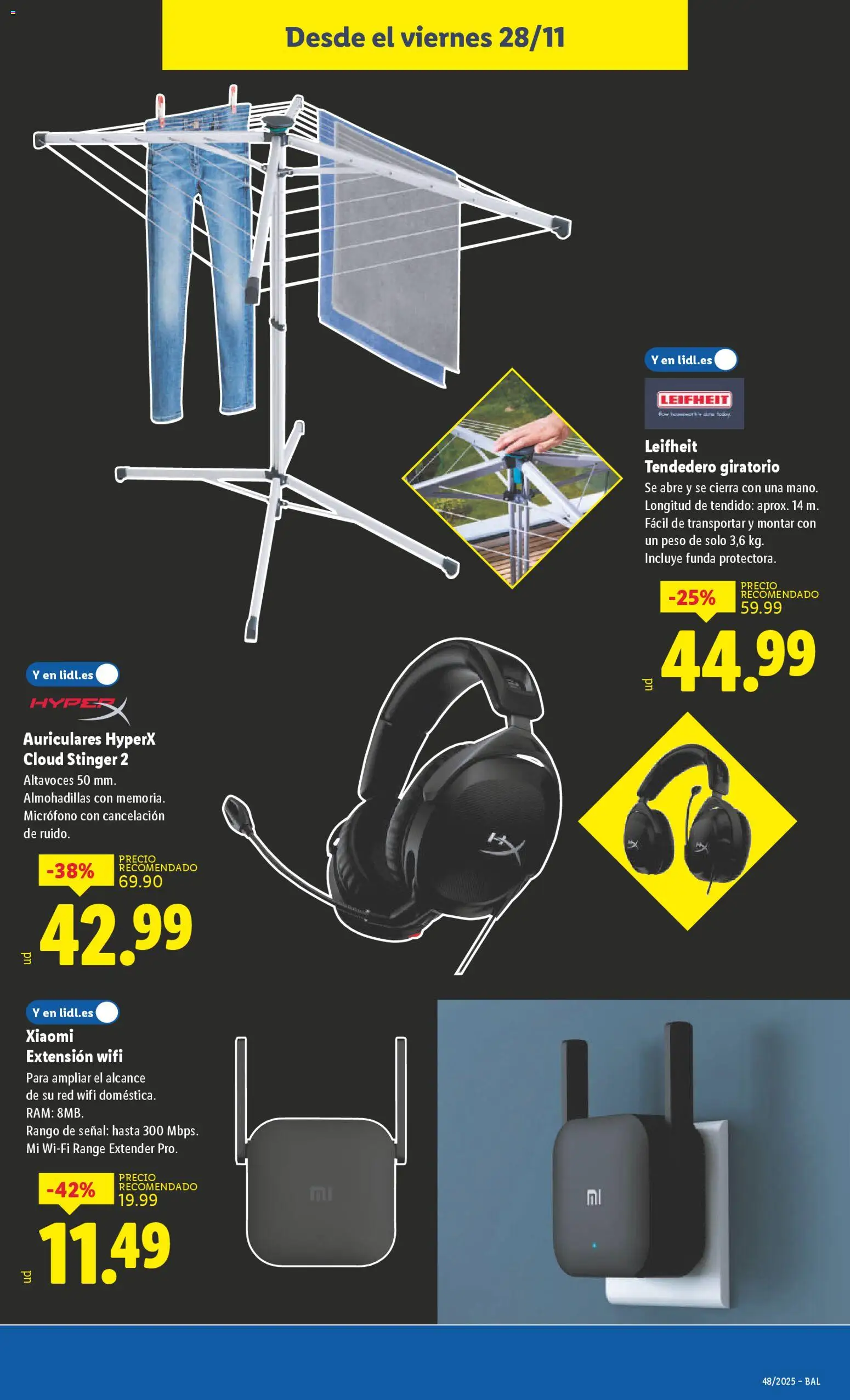 Lidl - Black Friday │ válido desde el 24.11.2025 | Página: 21 | Productos: Altavoces, Auriculares, Micrófono, Peso