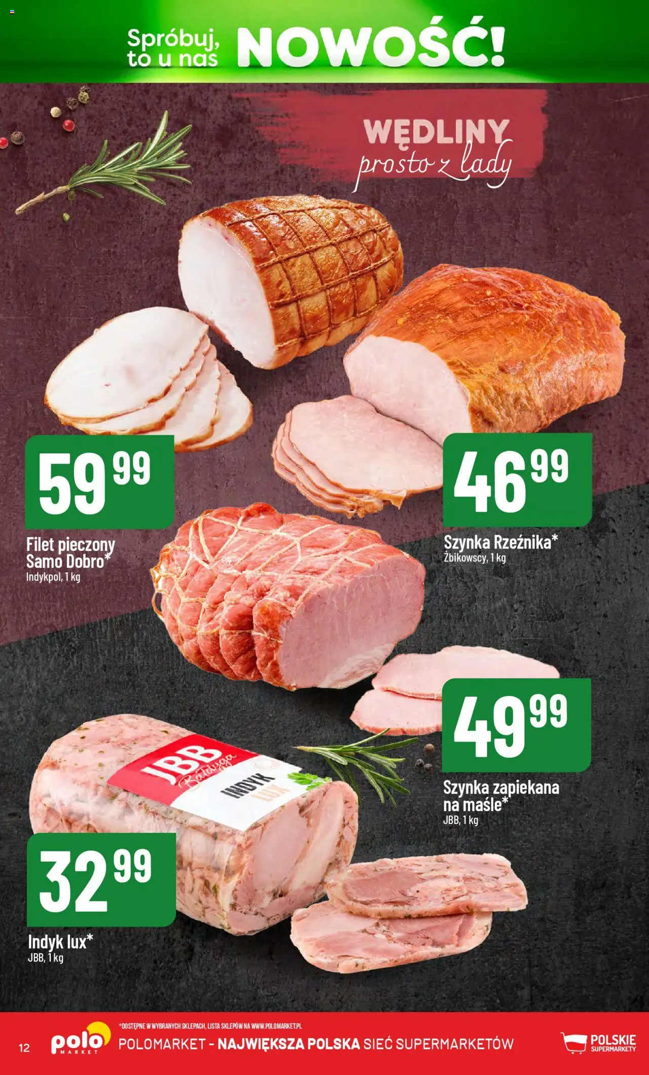 POLOmarket Gazetka - Nowości od 14.10.2025 | Strona: 12 | Produkty: Szynka, Wędliny