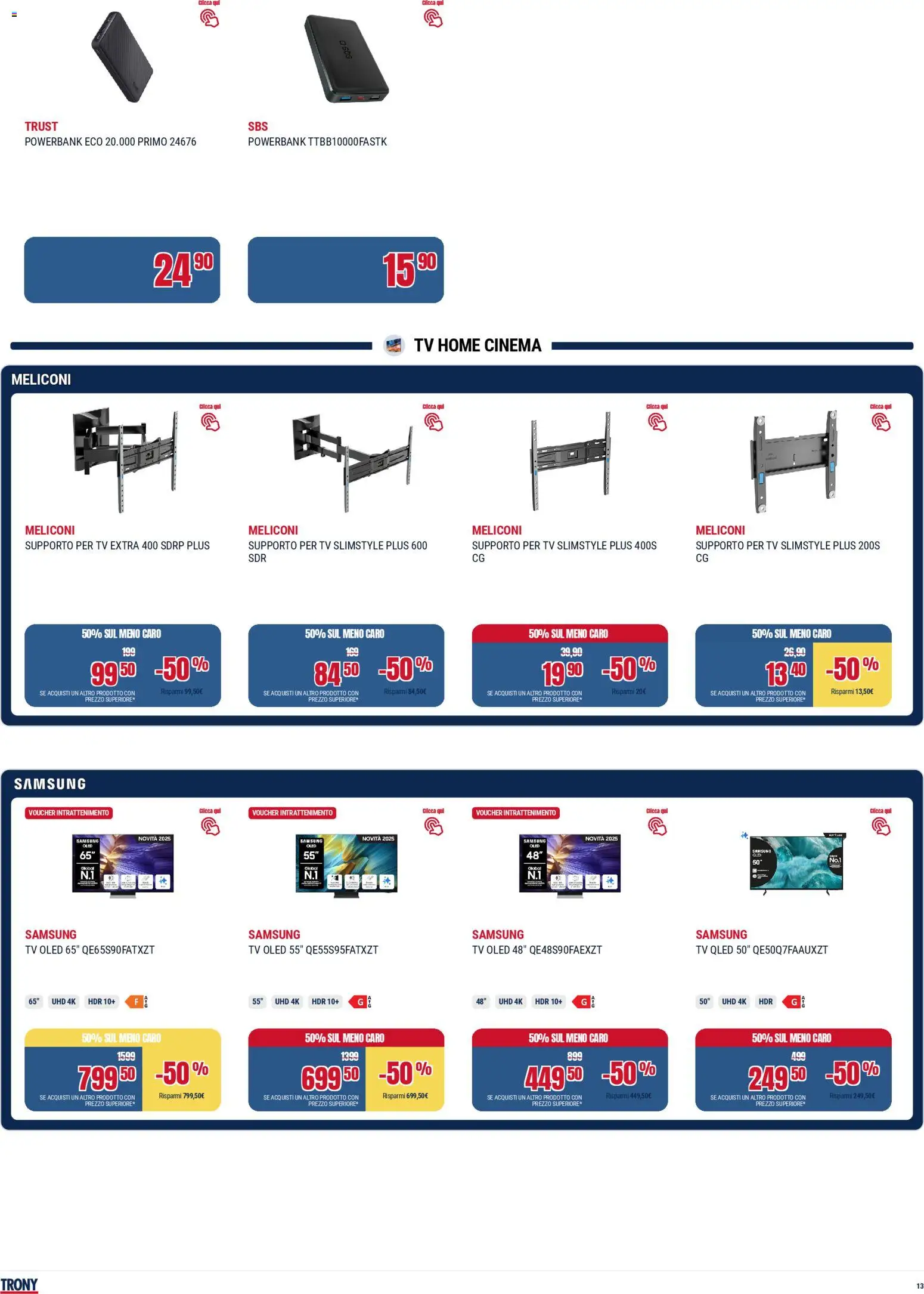 Volantino Trony del 04.12.2025 | Pagina: 13 | Prodotti: TV, Samsung
