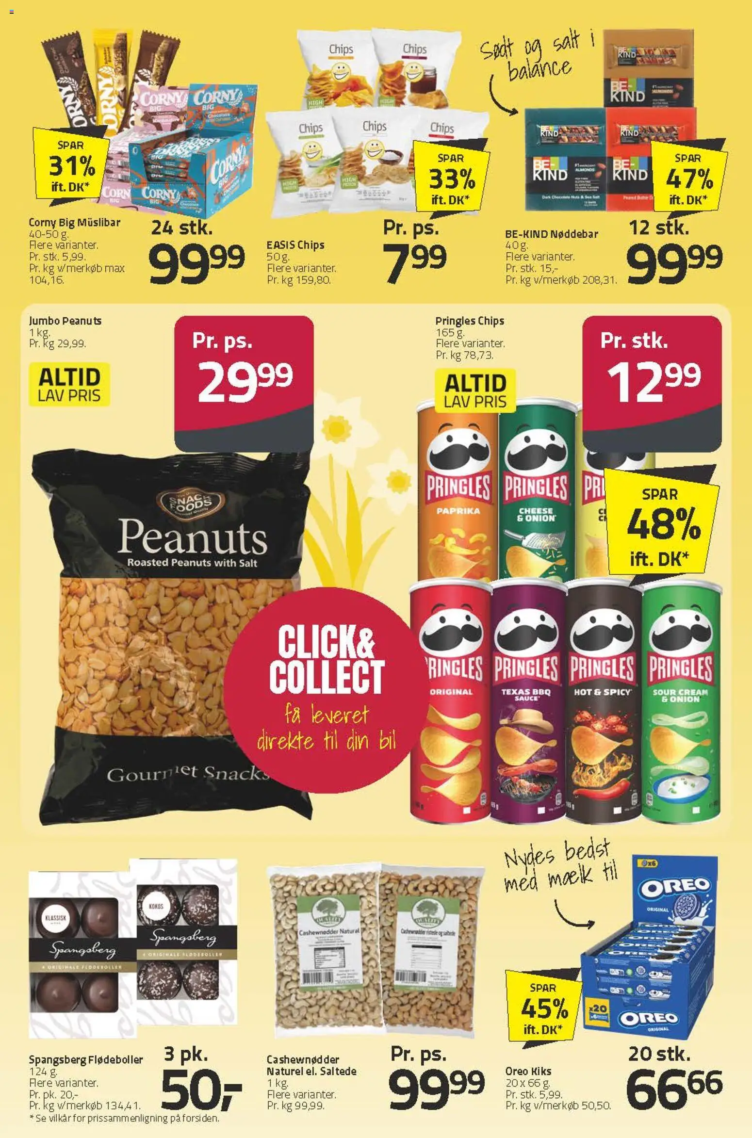 Fleggaard tilbudsavis – gyldig fra 08.04.2026 | Side: 46 | Produkter: Chips, Flødeboller, Salt, Cashewnødder