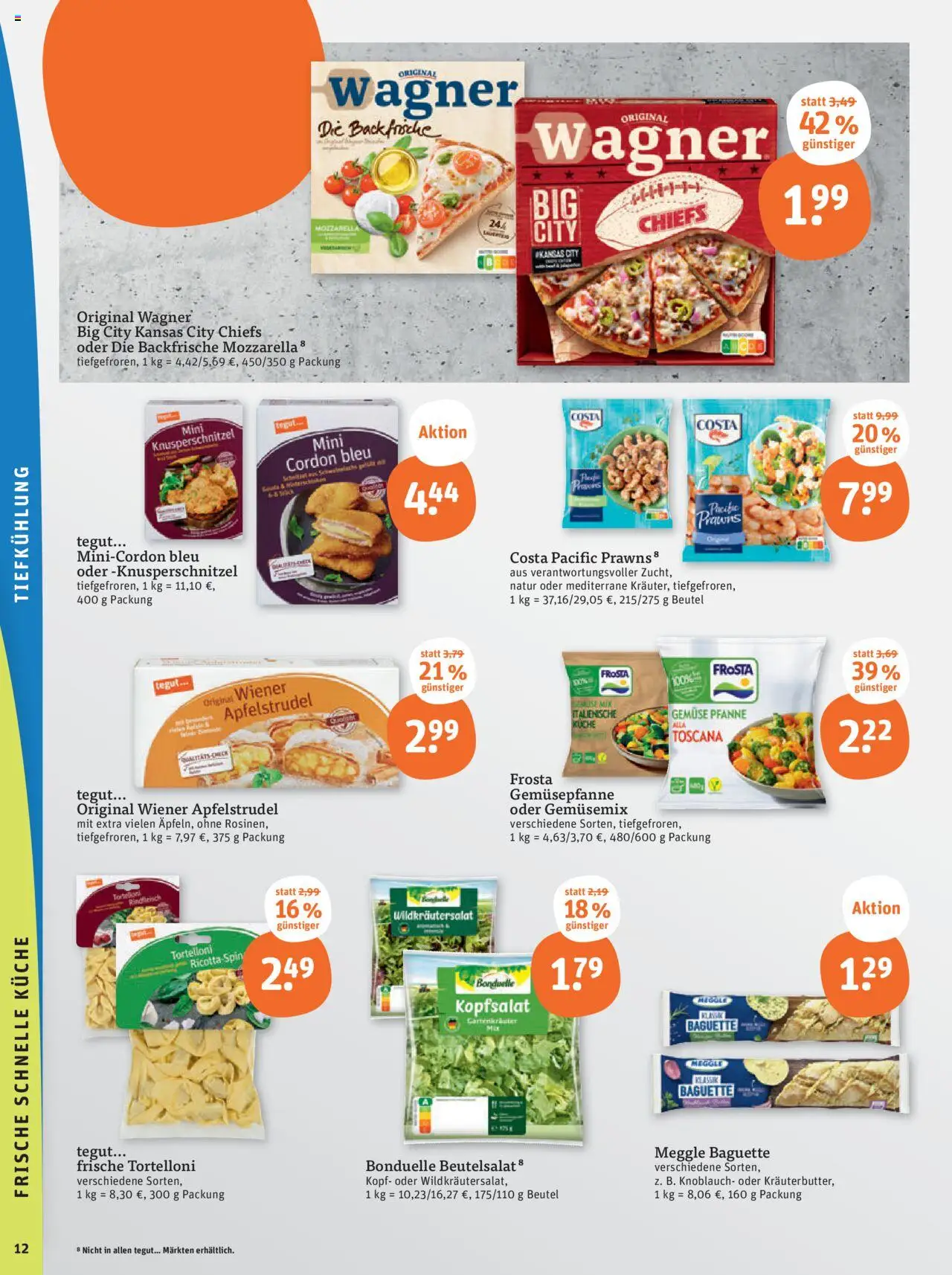 Tegut Prospekt - gültig ab dem 25.08.2025 | Seite: 14 | Produkte: Mozzarella, Küche, Baguette, Knoblauch