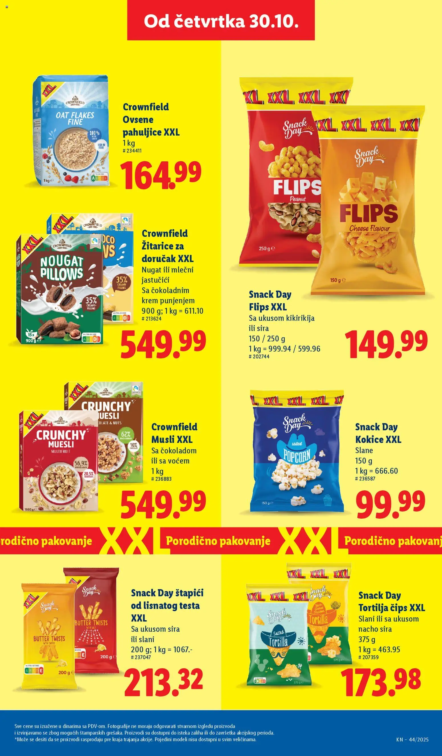 Lidl katalog - važi od 30.10.2025 | Strana: 43 | Proizvode: Tortilja, Pahuljice, Ovsene pahuljice, Pakovanje