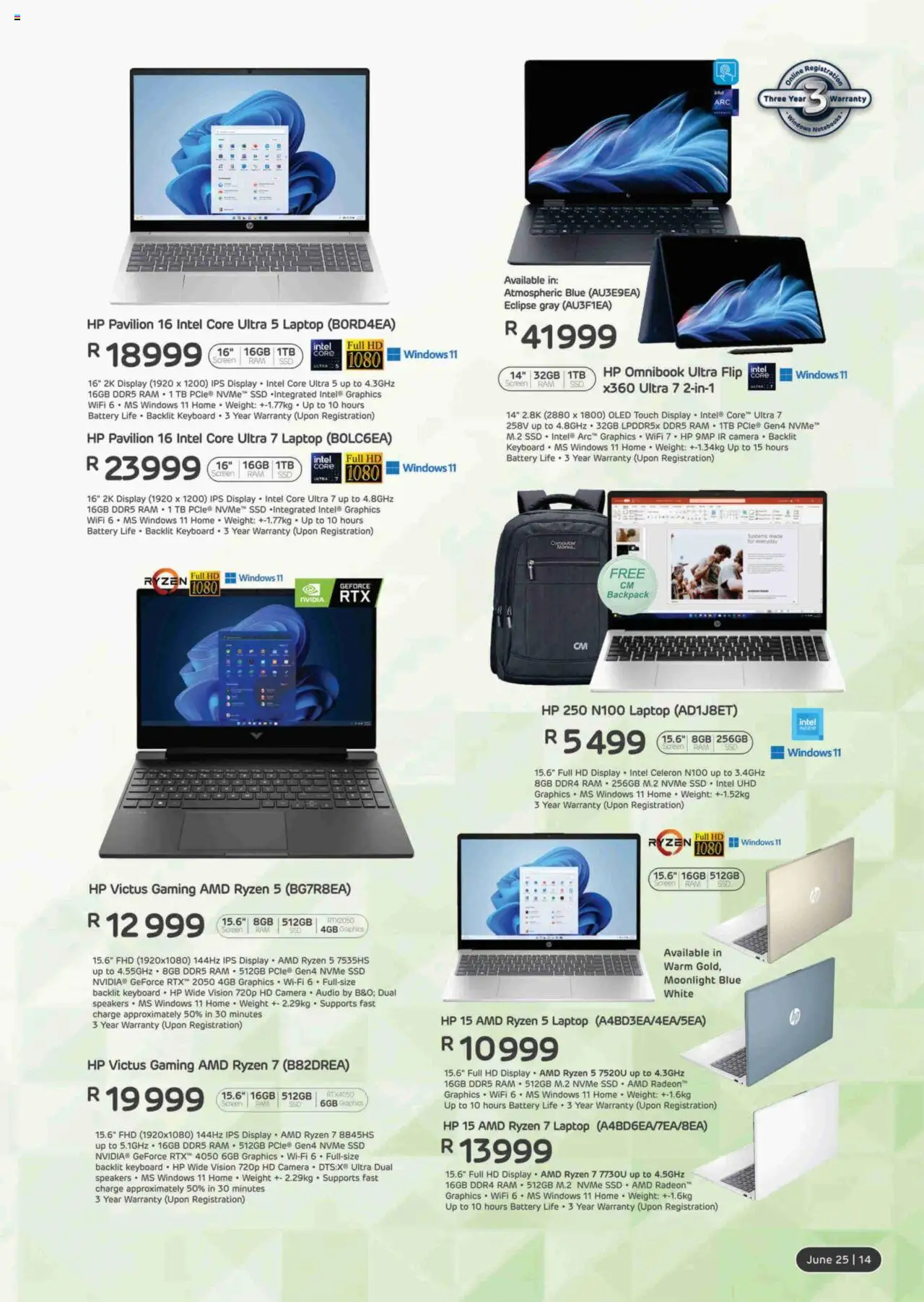 Computer Mania Specials │ valid from 01.06.2025 | Page: 15 | Products: Notebook, Backpack, Laptop, Battery