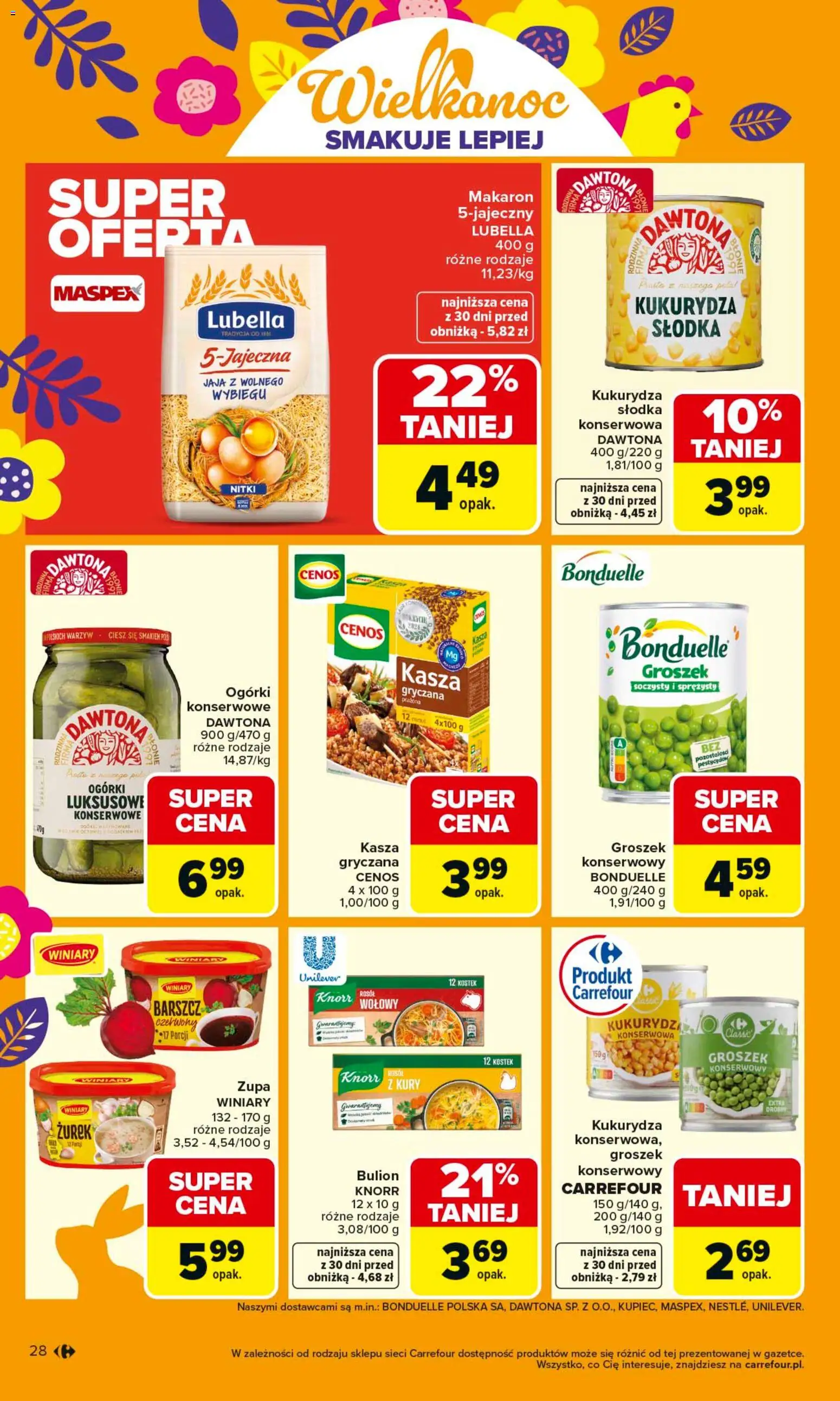 Carrefour gazetka od 23.03.2026 | Strona: 34 | Produkty: Barszcz, Kasza, Kukurydza, Zurek