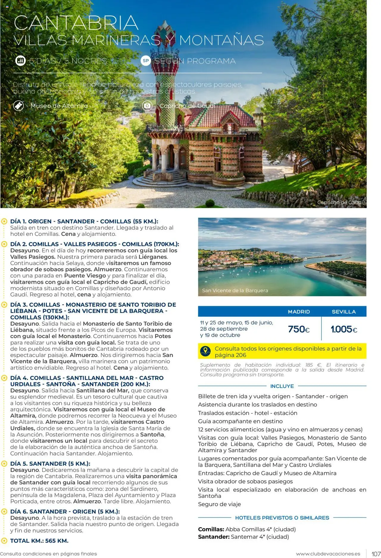 Viajes El Corte Inglés Club de Vacaciones │ válido desde el 01.01.2025 | Página: 107 | Productos: Vino, Anchoa