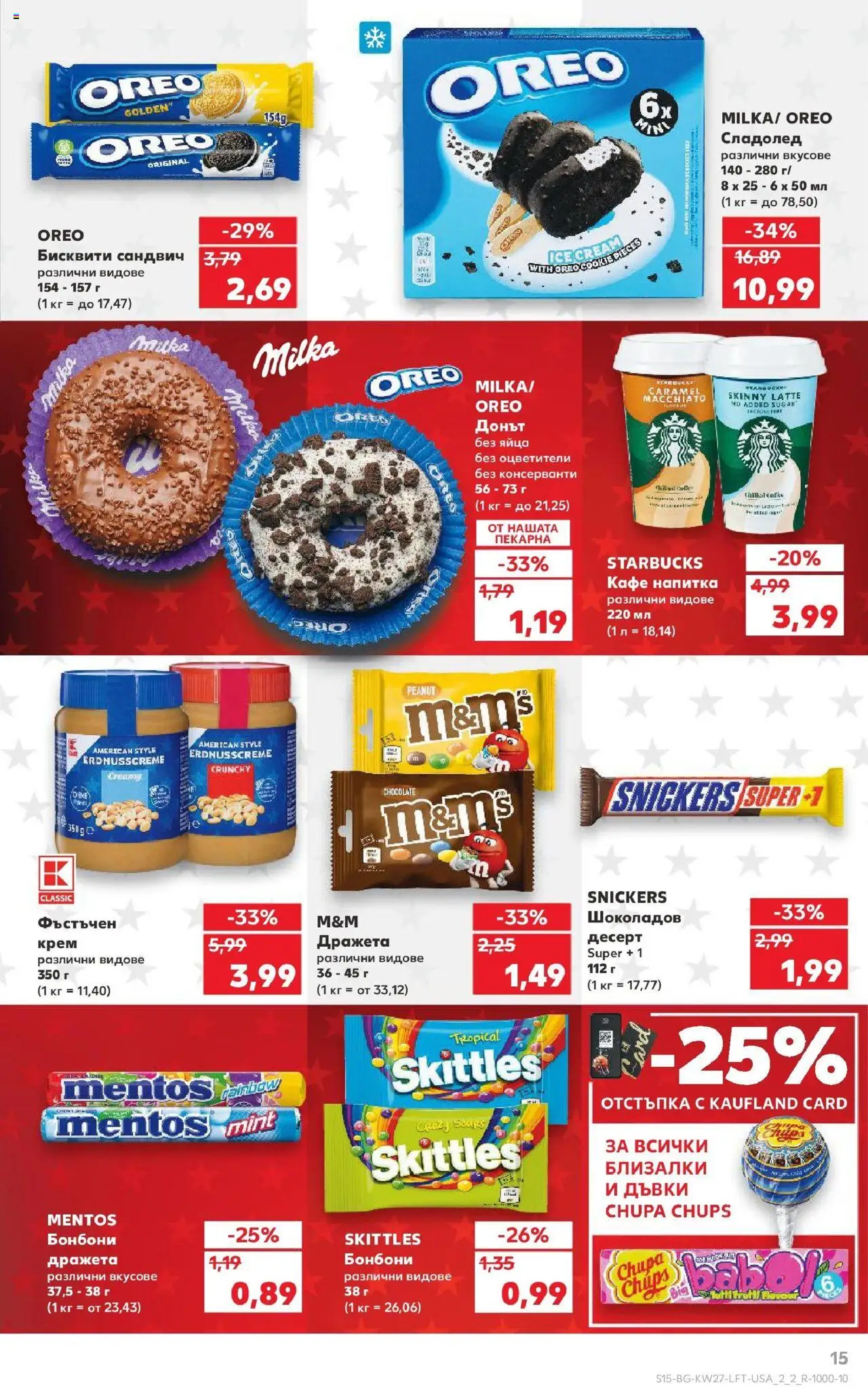  | Страница: 15 | Продукти: Крем, Бонбони, Кафе, Напитка