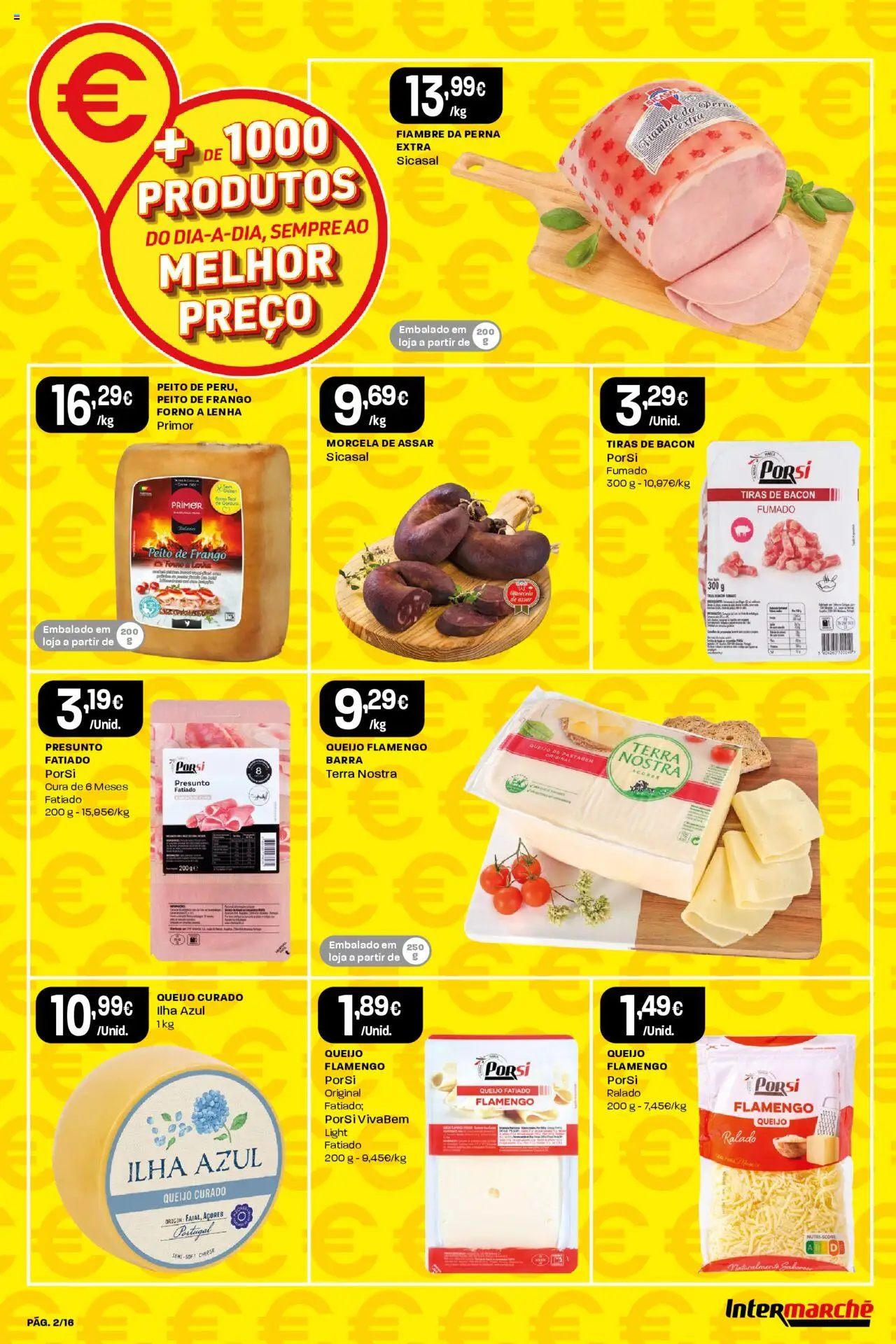 Intermarché folheto │ válido de 31.07.2025 | Página: 2 | Produtos: Forno, Bacon, Peito de frango, Queijo