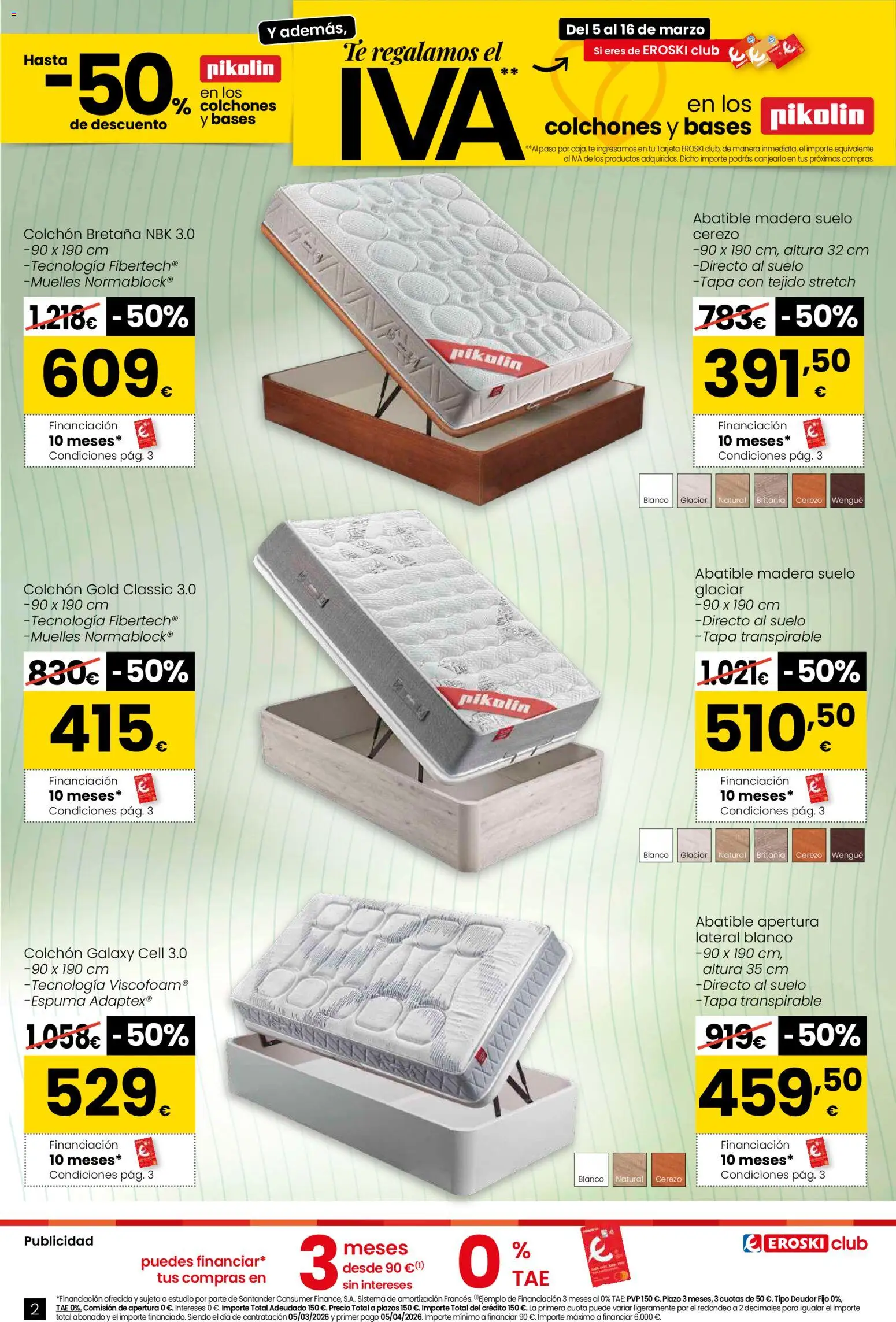 Eroski Oh Qué agusto │ válido desde el 05.03.2026 | Página: 2 | Productos: Té, Colchon