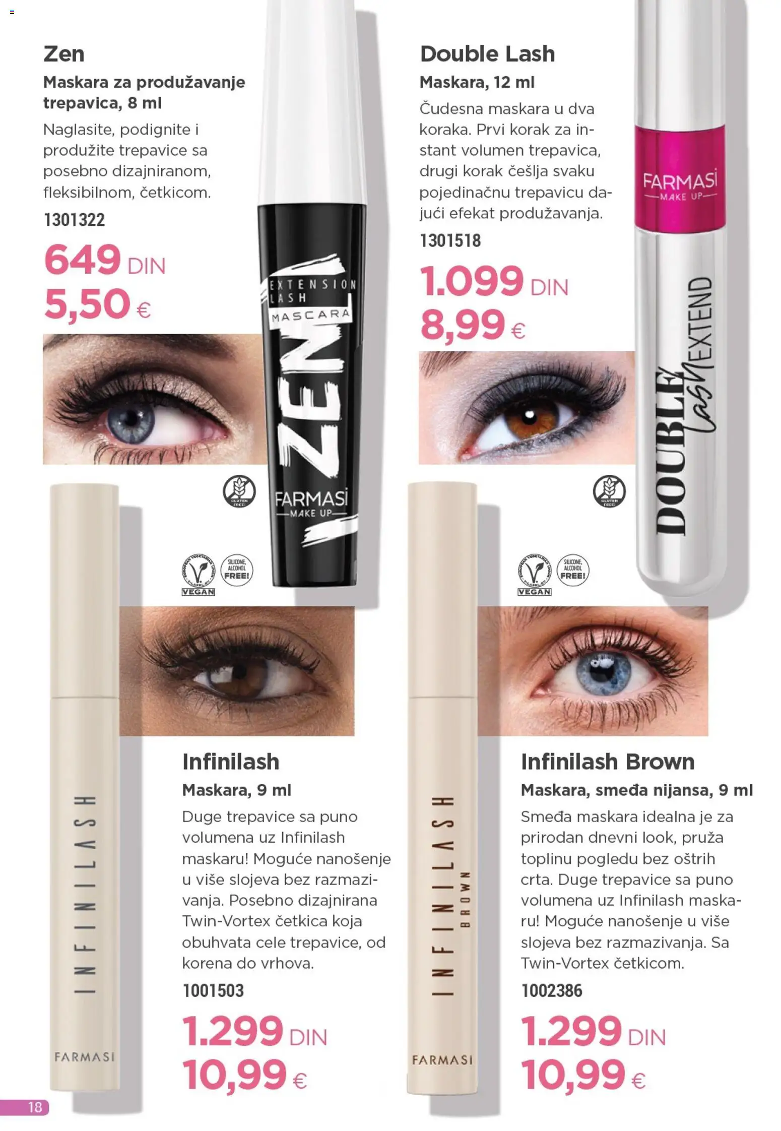 Farmasi katalog - važi od 01.11.2025 | Strana: 18 | Proizvode: Maskara, Maska
