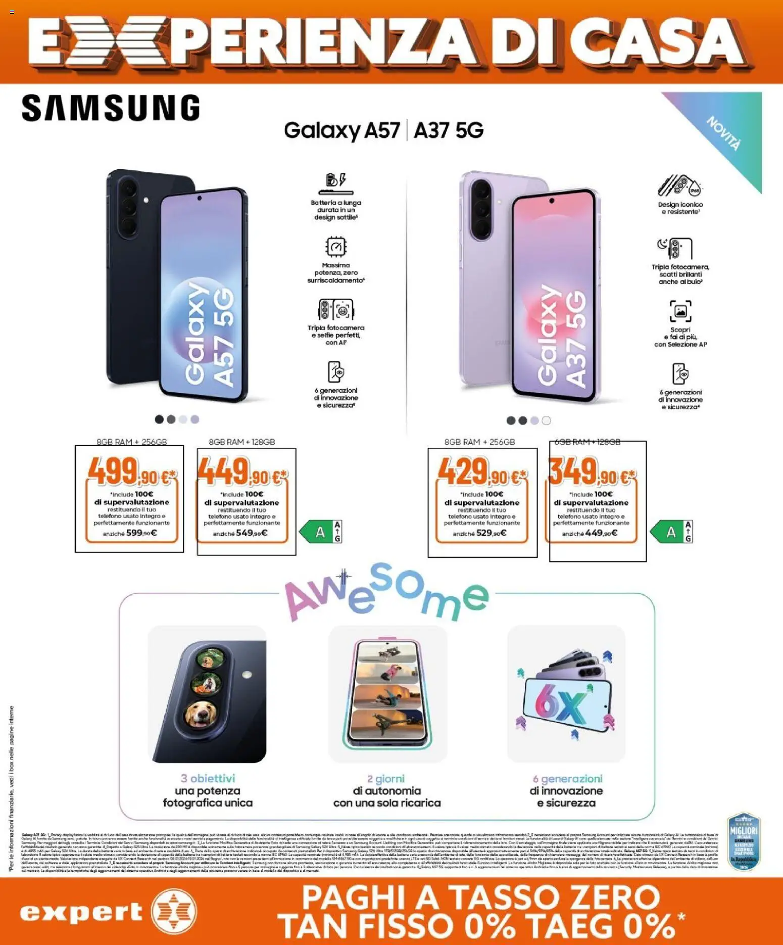 Volantino Expert del 09.04.2026 | Pagina: 6 | Prodotti: Telefono, Fotocamera, Batteria, Samsung
