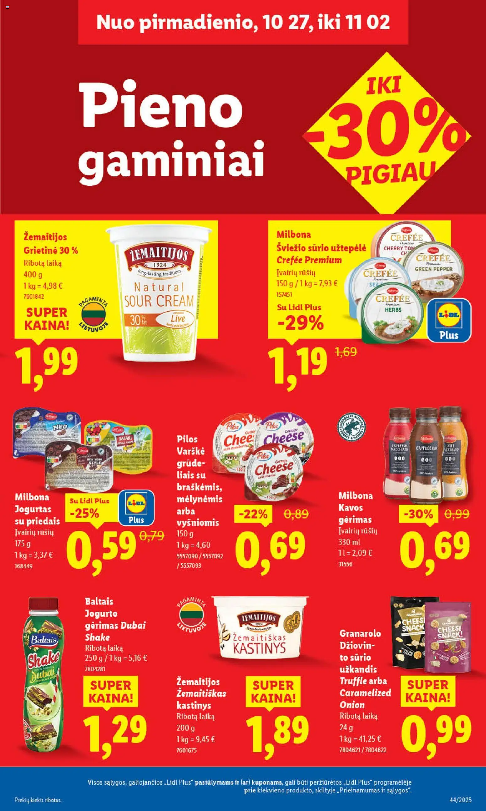 LIDL akcijos nuo 27.10.2025 | Puslapis: 31 | Prekių: Užtepėlė, Jogurtas, Varškė, Grietinė