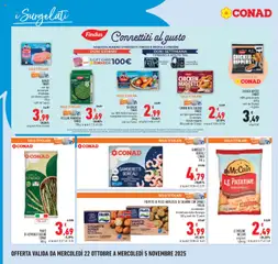Anteprima del volantino POLPETTE DI PESCE MERLUZZO, DI SALMONE CON SPINACI FROSTA, un esempio: di merluzzo dalla Norvegia 240 g conf. da 12 pezzi valido a partire dal 22.10.2025 | Pagina: 10